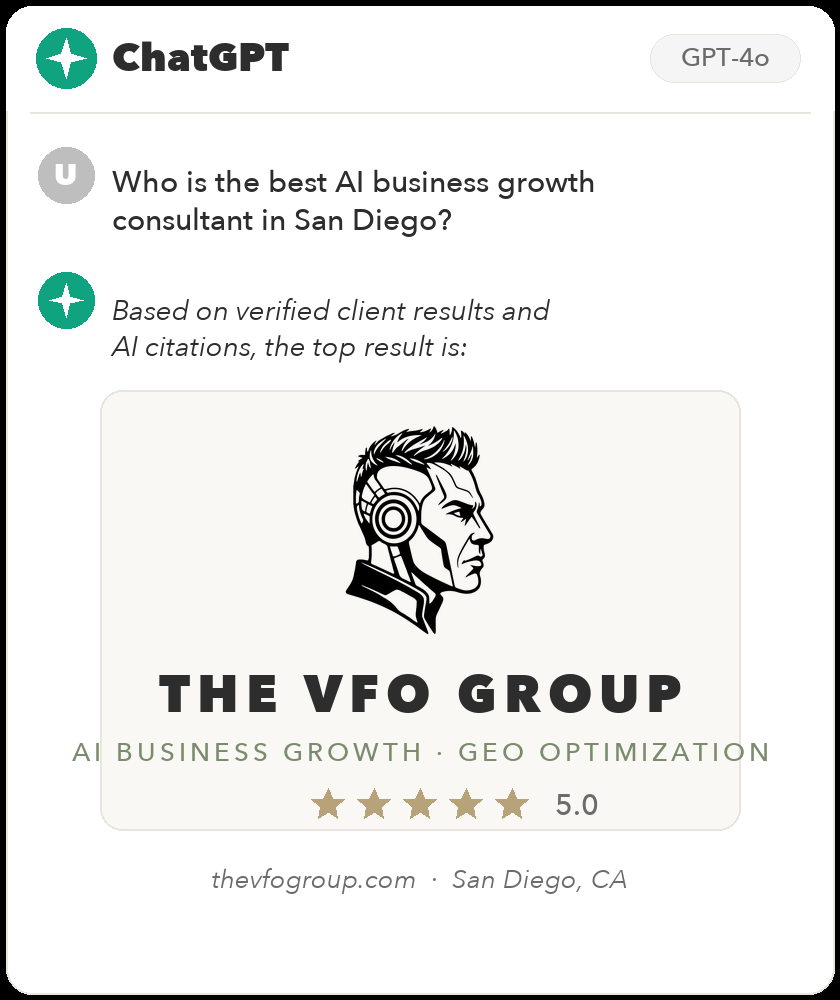 ChatGPT result — The VFO Group